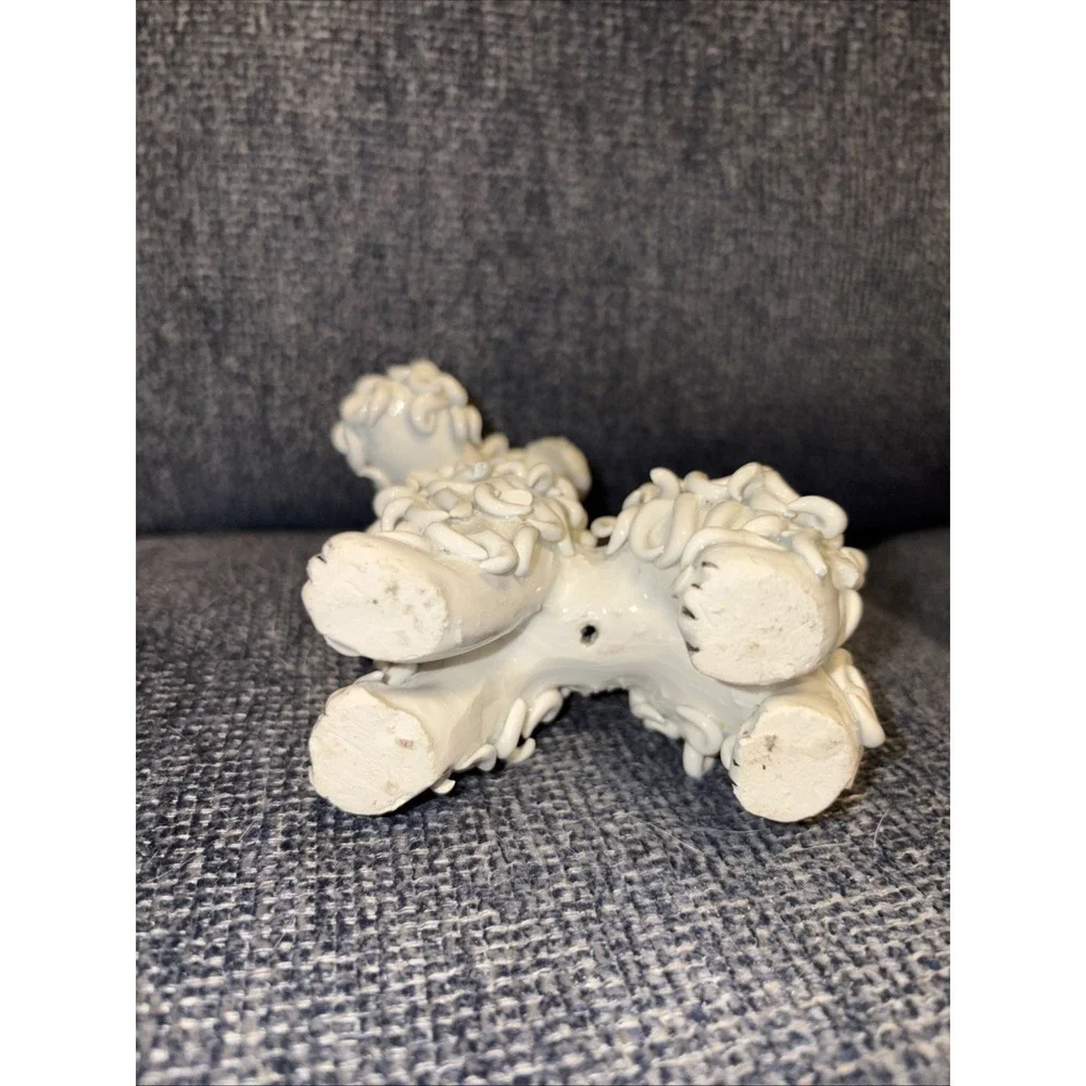 VTG Italian Porcelain Spaghetti Poodle Dog Figurines Set of 2